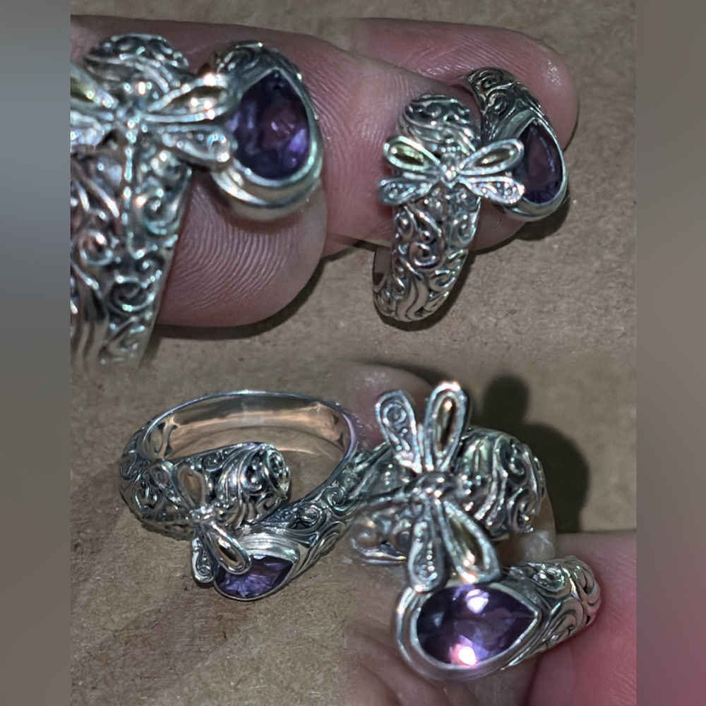 Devata 18k & Sterling Silver Amethyst Ring FIRM